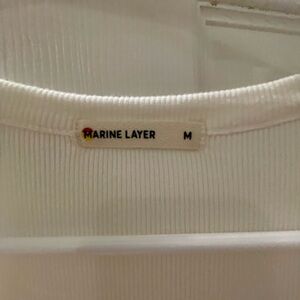 Marine Layer White Short Sleeve Tee